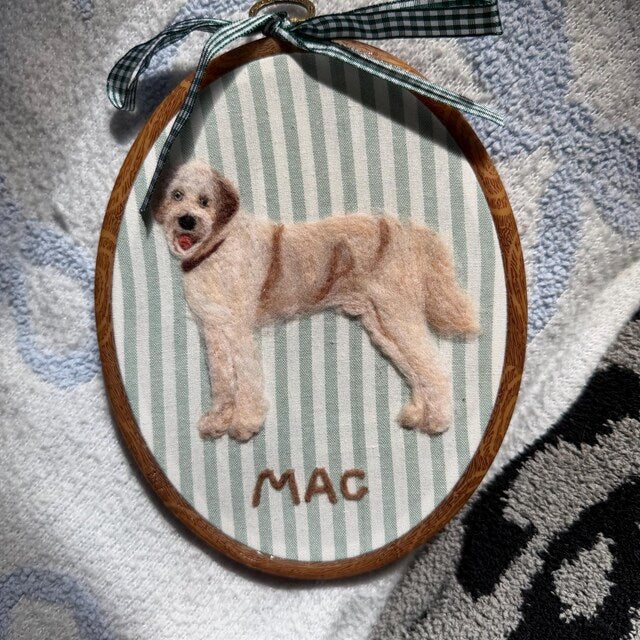 Ciara's custom wool felt pet portrait