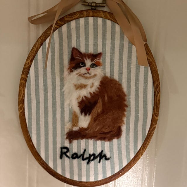 Hadley's custom wool felt pet portrait