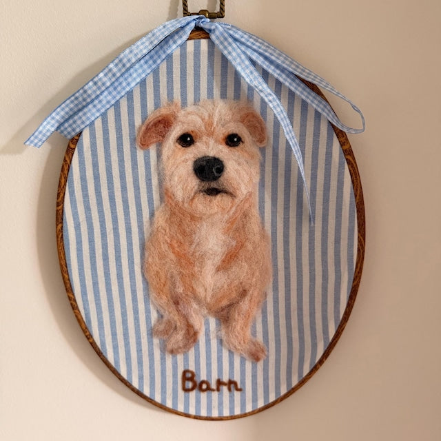 Mallory's custom wool felt pet portrait